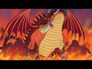 第580話 灼熱の戦い!ルフィVS巨大竜!